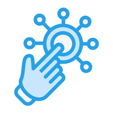 Etkileşim Vektörü Simgesi Tasarım İllüstrasyonu