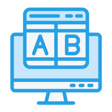 Ab Vektör Simgesi Tasarım İllüstrasyonu