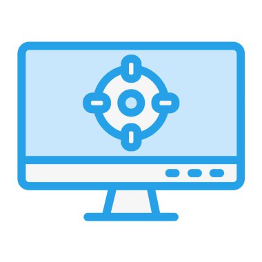 Odaklama Vektörü Simgesi Tasarım İllüstrasyonu