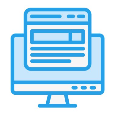 Ön uç Vektör Simgesi Tasarım İllüstrasyonu