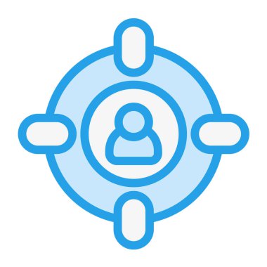 Hedef Seyirci Vektör Simgesi Tasarım İllüstrasyonu