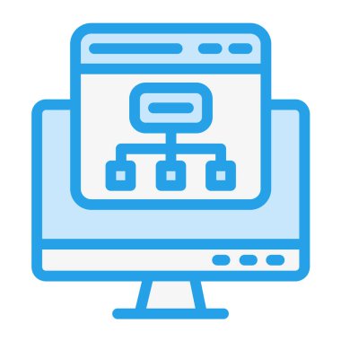 Akış Çizelgesi Vektör Simgesi Tasarım İllüstrasyonu