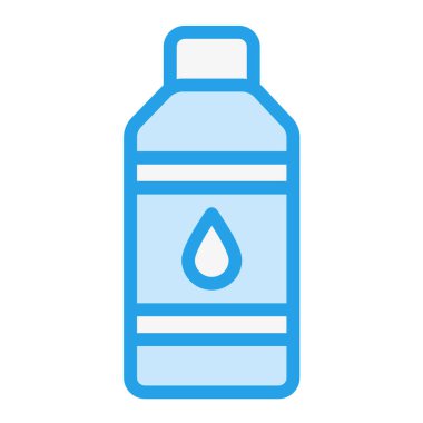 Su Şişesi Vektör Simgesi Tasarım Çizimi