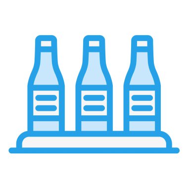 Şarap Rafı Vektör Simgesi Tasarım İllüstrasyonu