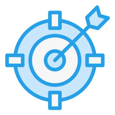 Dart Kurulu Vektör Simgesi Tasarım İllüstrasyonu