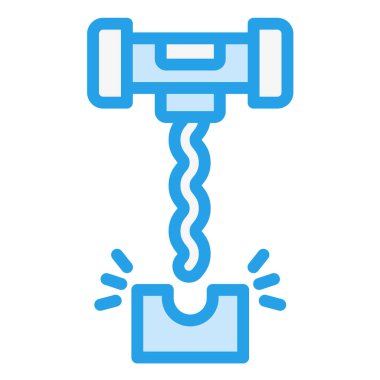 Tirbüşon Vektör Simgesi Tasarımı Çizimi