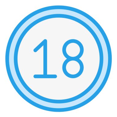 18 Vektör Simgesi Tasarım İllüstrasyonu