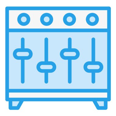 Müzik Dengeleyicisi Vektör Simgesi Tasarım İllüstrasyonu