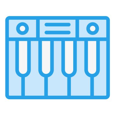 Piyano Vektörü Simgesi Tasarım İllüstrasyonu