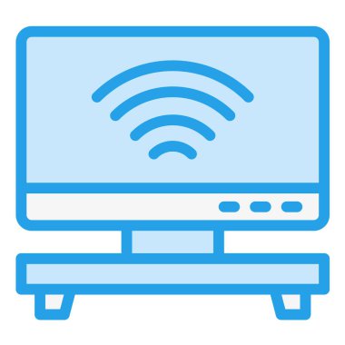 Akıllı TV Vektör Simgesi Tasarım İllüstrasyonu