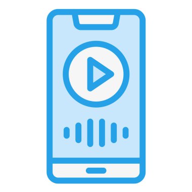 Müzik Uygulaması Vektör Simgesi Tasarım İllüstrasyonu