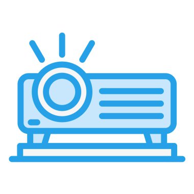 Projektör Vektör Simgesi Tasarım İllüstrasyonu