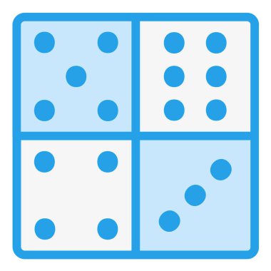 Domino Vektör Simgesi Tasarım İllüstrasyonu