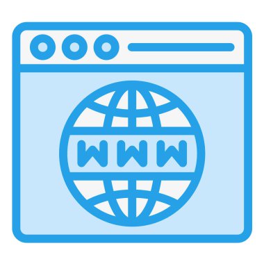 Web tarayıcı Vektör Simgesi Tasarım İllüstrasyonu