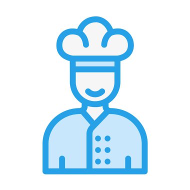 Şef Vektör Simgesi Tasarım İllüstrasyonu