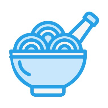 Spagetti Vektör Simgesi Tasarım İllüstrasyonu