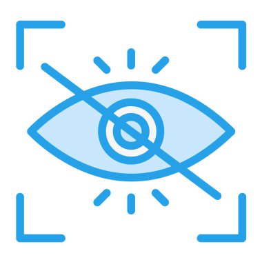 Kırmızı Göz Vektörü Simge Tasarımı Çizimi