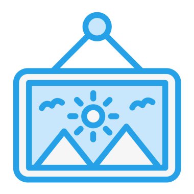 Galeri Vektör Simgesi Tasarım İllüstrasyonu