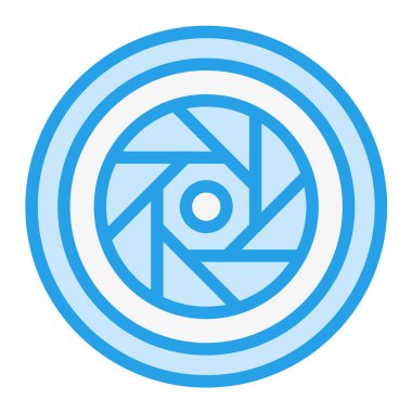 Diyafram Vektör Simgesi Tasarım İllüstrasyonu