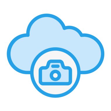 Bulut Vektörü Simgesi Tasarım İllüstrasyonu