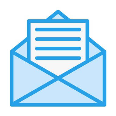 Zarf Vektörü Simgesi Tasarım İllüstrasyonu