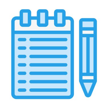 Not Defteri Vektör Simgesi Tasarım İllüstrasyonu