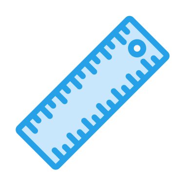 Cetvel Vektör Simgesi Tasarım İllüstrasyonu