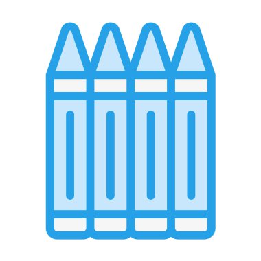 Pastel Boyalar Vektör Simgesi Tasarım İllüstrasyonu