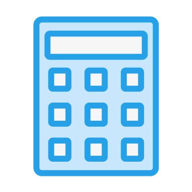 Hesap Makinesi Vektör Simgesi Tasarım İllüstrasyonu