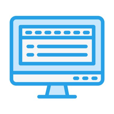 Ekran Vektörü Simgesi Tasarım İllüstrasyonu