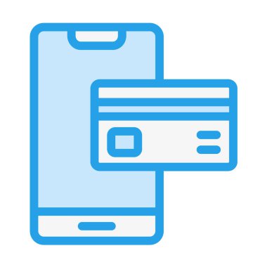 Kart Ödeme Vektörü Simgesi Tasarım İllüstrasyonu