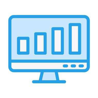 İstatistik Vektörü Simgesi Tasarım İllüstrasyonu