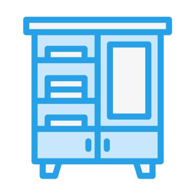 Soyunma Odası Vektör Simgesi Tasarım İllüstrasyonu