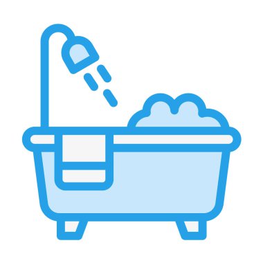 Bathup Vektör Simgesi Tasarım İllüstrasyonu