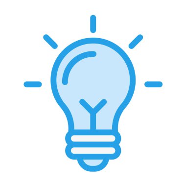 Ampul Vektörü Simgesi Tasarım İllüstrasyonu