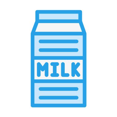 Süt Vektörü Simgesi Tasarım İllüstrasyonu