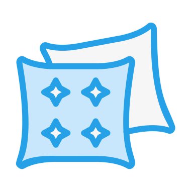 Yastık Vektörü Simgesi Tasarım Çizimi