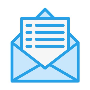 E- posta Vektör Simgesi Tasarım İllüstrasyonu