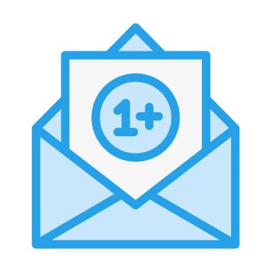 Okunmamış Vektör Simgesi Tasarım İllüstrasyonu