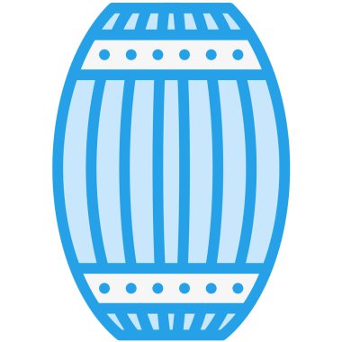 Tahta fıçı Vektör Simgesi Tasarım İllüstrasyonu