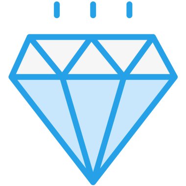 Mücevher Vektörü Simgesi Tasarım İllüstrasyonu