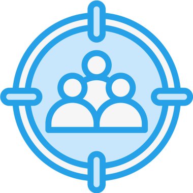 Hedef Seyirci Vektör Simgesi Tasarım İllüstrasyonu