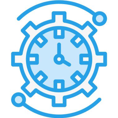 Zaman Yönetimi Vektör Simgesi Tasarım İllüstrasyonu