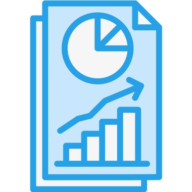 Finans Çizelgesi Vektör Simgesi Tasarım İllüstrasyonu