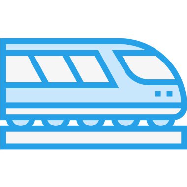 Tren Vektörü Simgesi Tasarım İllüstrasyonu