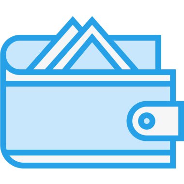 Cüzdan Vektörü Simgesi Tasarım İllüstrasyonu