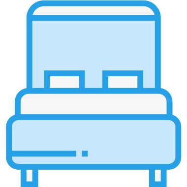 Yatak Vektörü Simgesi Tasarım İllüstrasyonu