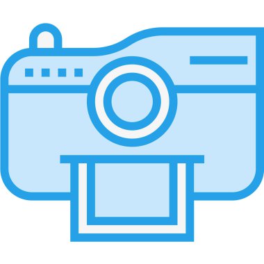 Anında Fotoğrafçılık Vektör Simgesi Tasarım İllüstrasyonu