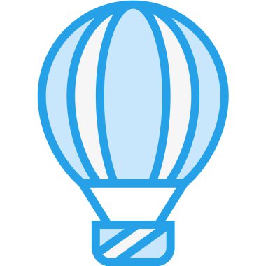 Sıcak hava balonu Vektör Simgesi Tasarım Çizimi