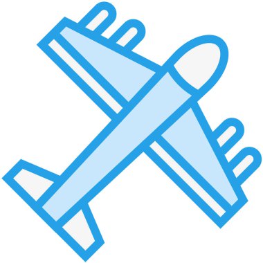 Uçak Vektör Simgesi Tasarım İllüstrasyonu